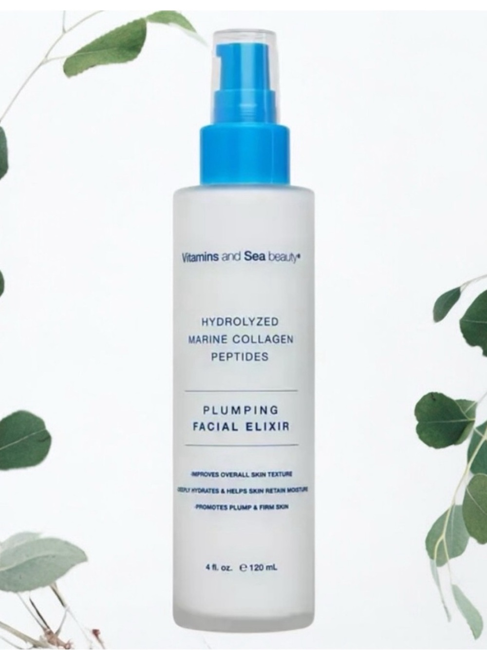 VITAMINS and Sea Beauty Plumping Facial Elixir with Hydrolyzed Marine Collagen